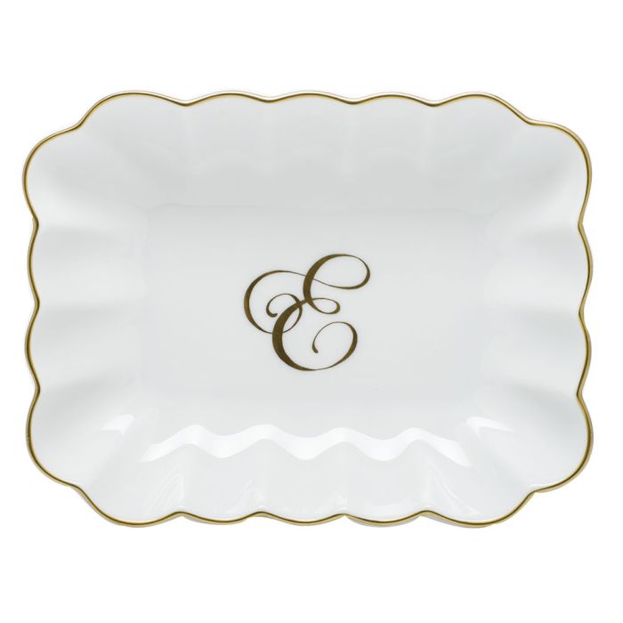Oblong Dish with Monogram
