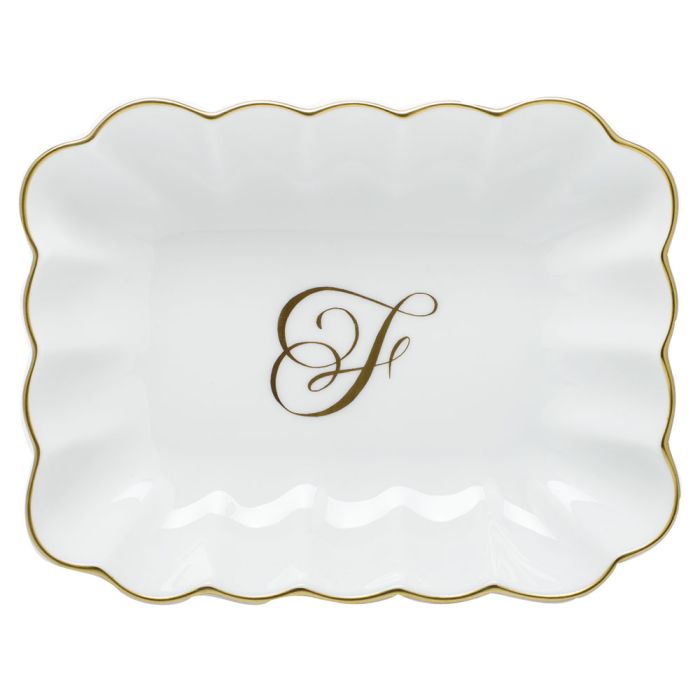 Oblong Dish with Monogram