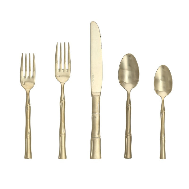 Royal Pacific Brushed Champagne 5 Piece Place Setting