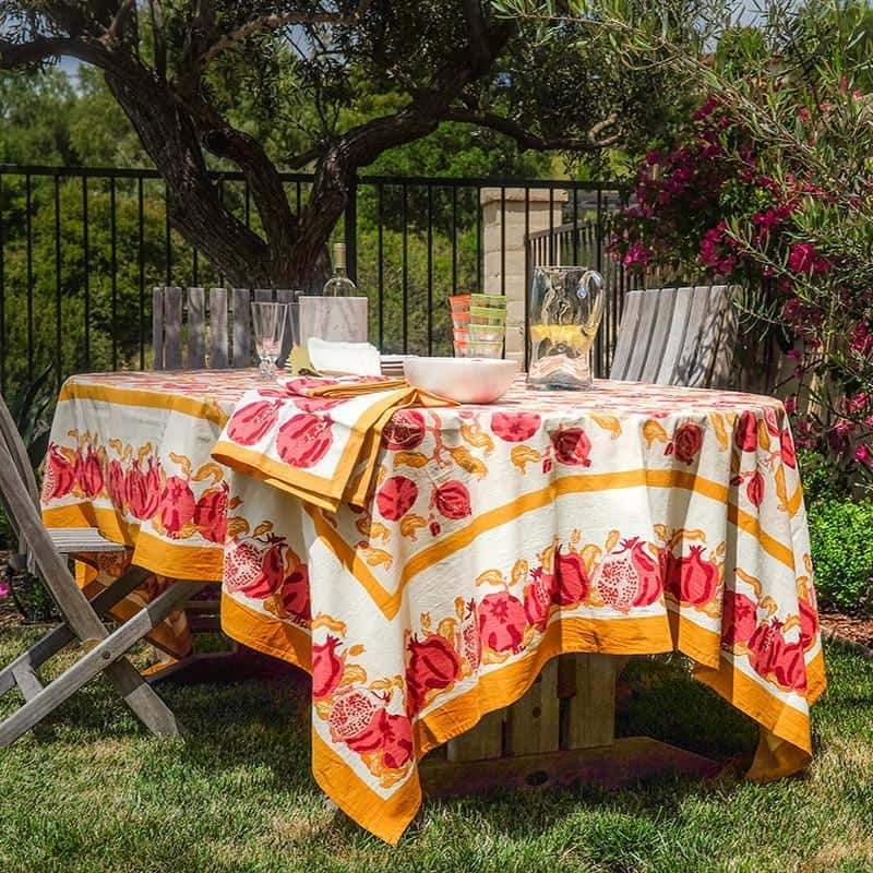 French Tablecloth Pomegranate 71"x128"