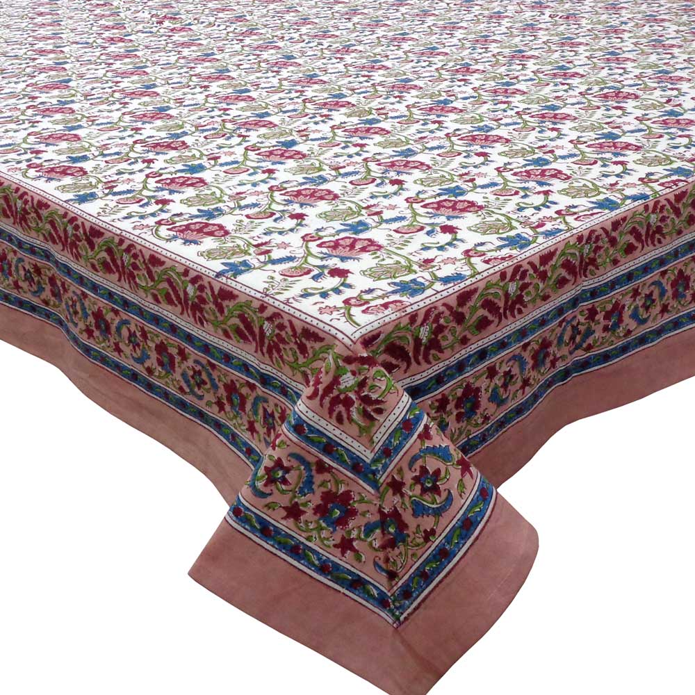 Indian Block Print Tablecloth 150x220cm (4-6 seater)