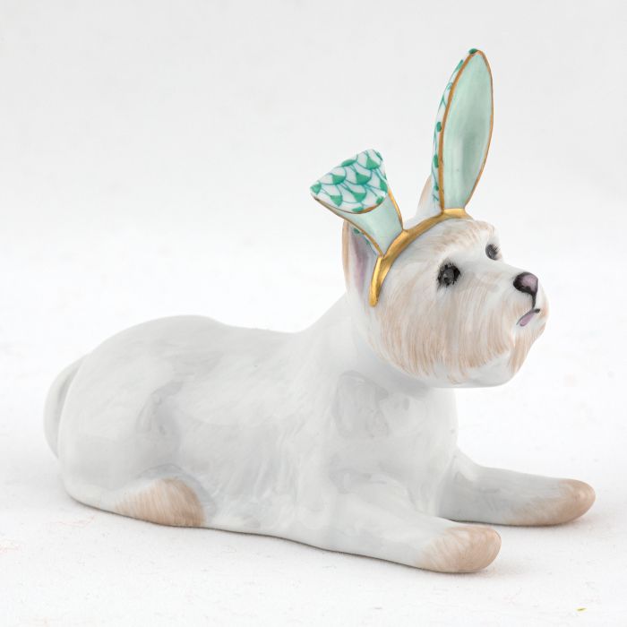 Westie With Bunny Ears