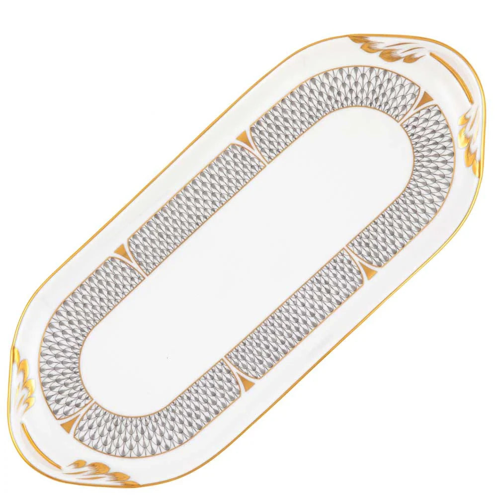 Art Deco Gray Sandwich Tray