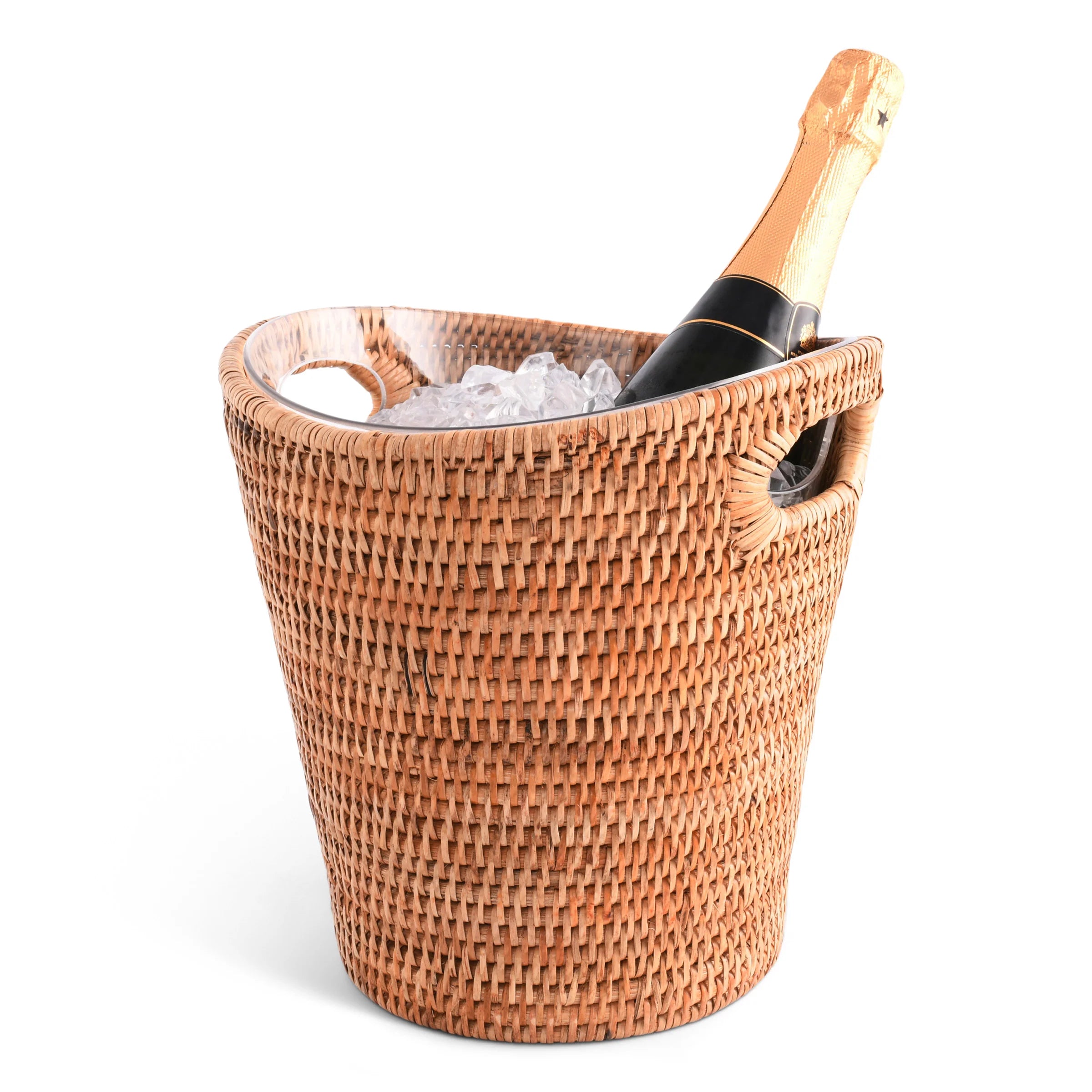 Hand Woven Wicker Rattan Champagne Bucket / Ice Bucket