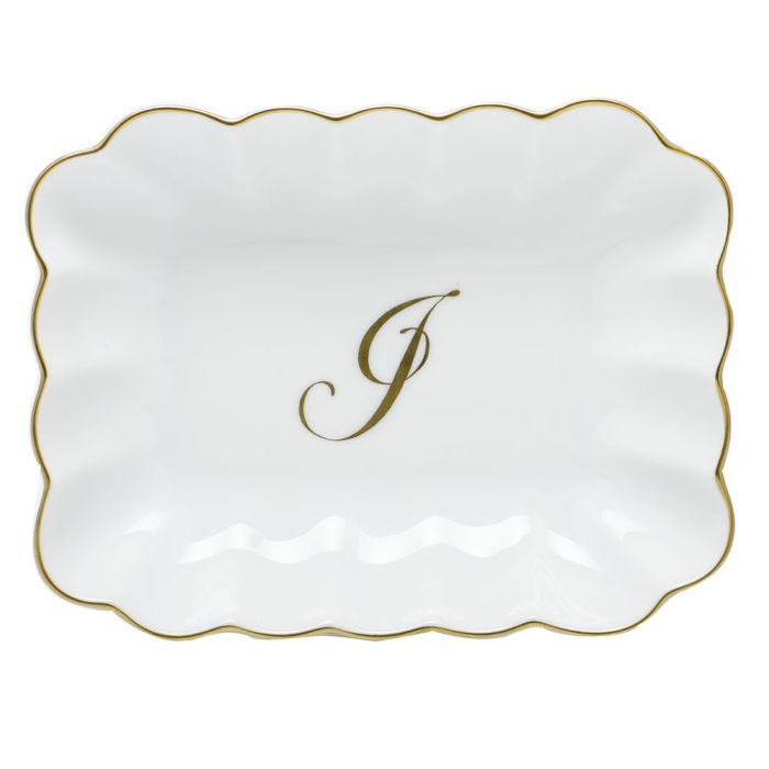 Oblong Dish with Monogram