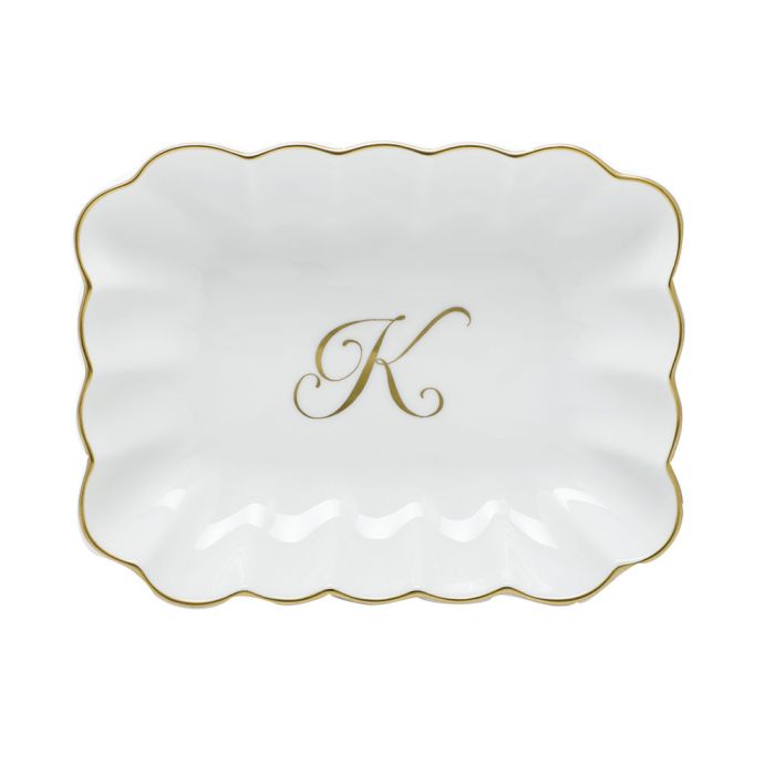 Oblong Dish with Monogram