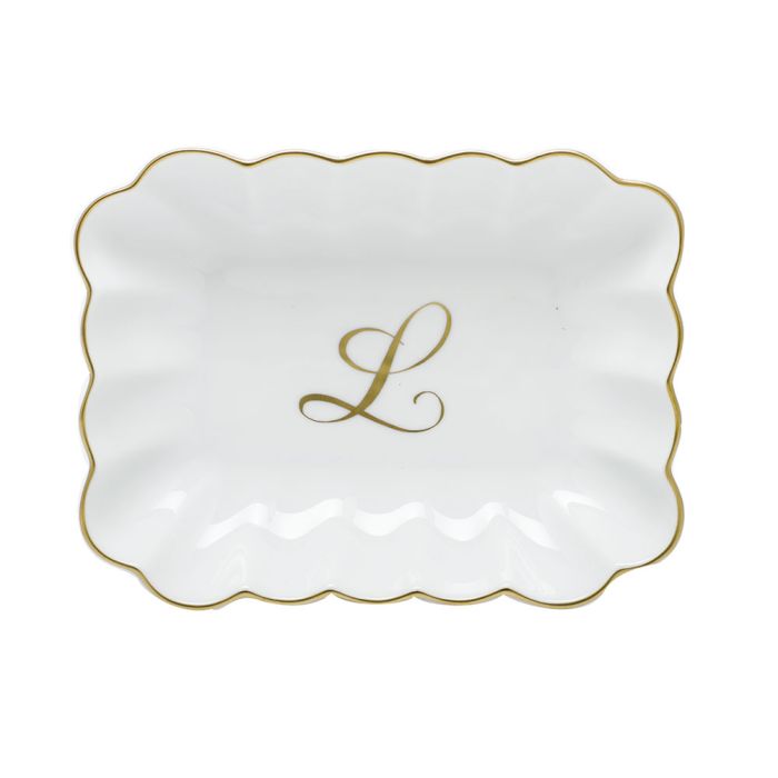 Oblong Dish with Monogram