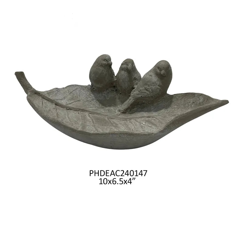 Birds on Leaf - Cement
