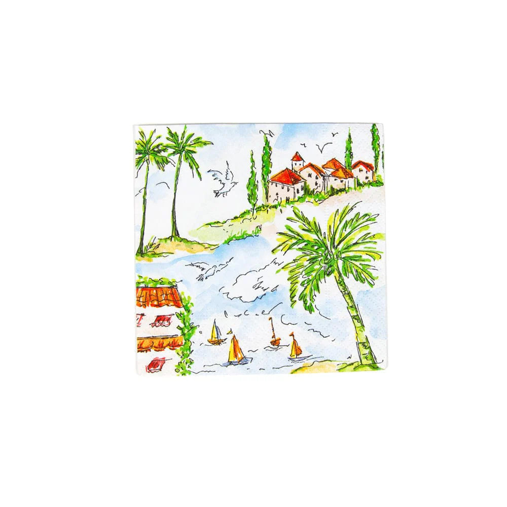 Mallorca Cocktail Napkins - 20 per pack