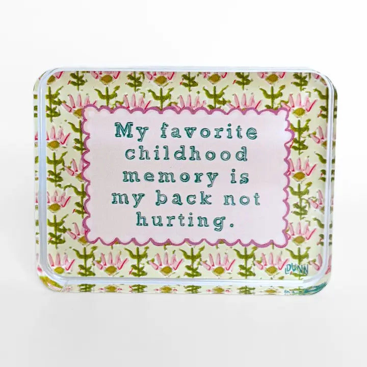 Favorite Childhood Memory Acrylic Block