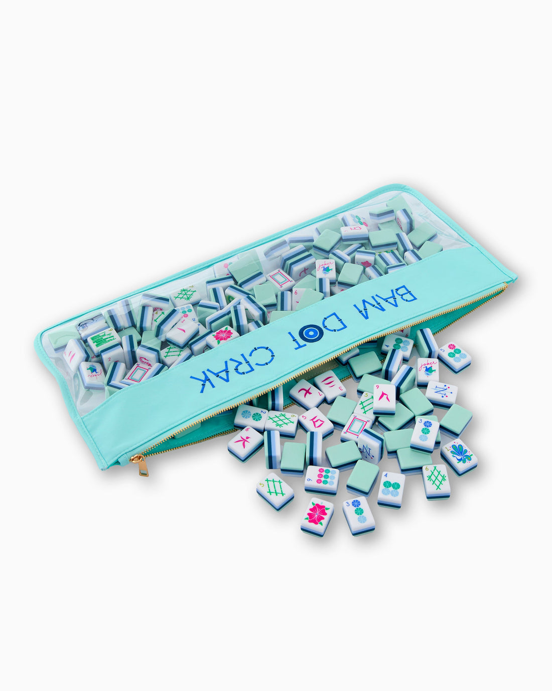 Mint Bam Dot Crak Tile Storage Bag