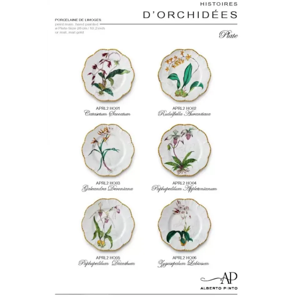 Jardin Orchidees Dinner - Set of 6