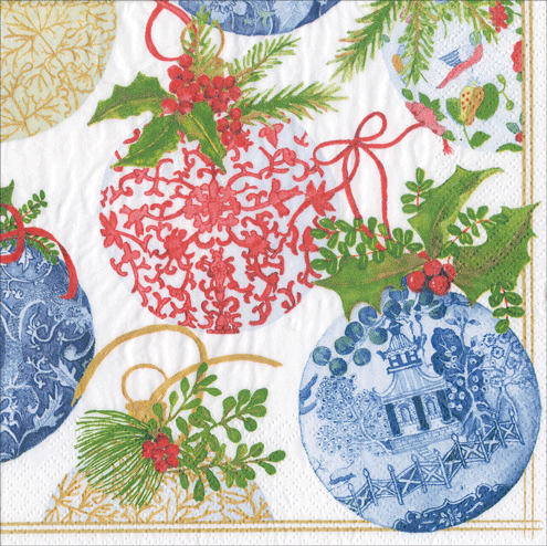 Porcelain Ornaments Cocktail Napkins