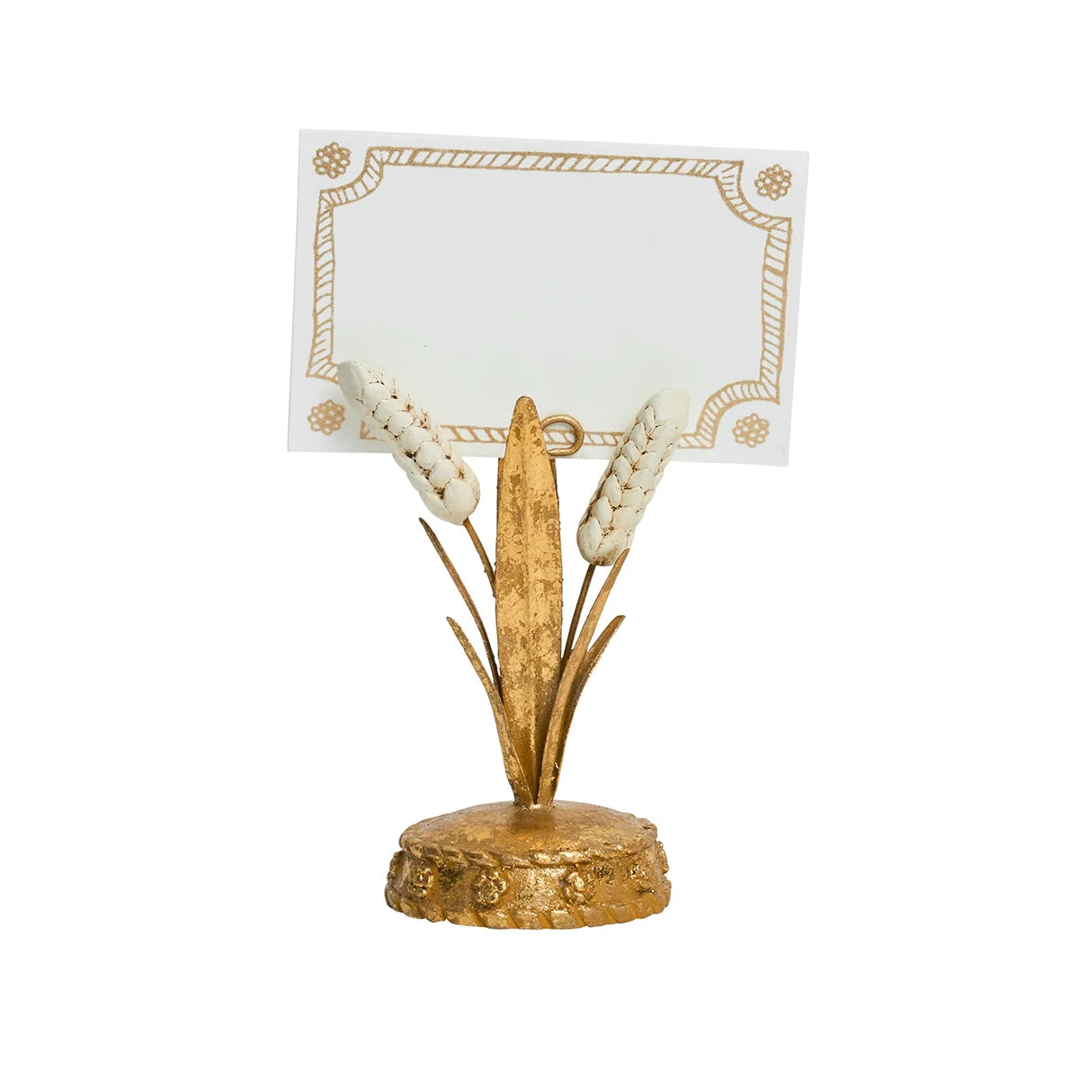Forest Walk Wheat Place Card Holder - Gold