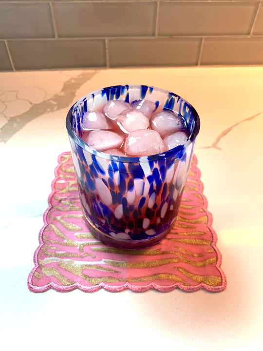 Zebra Stripe Pink Cocktail Napkins - set of 6