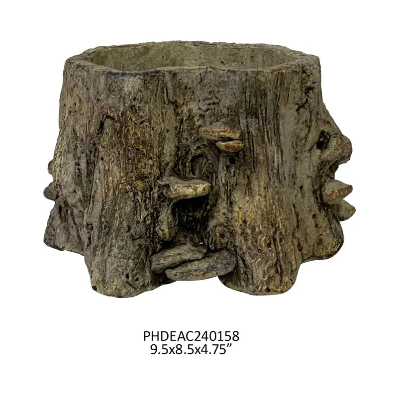 Faux Bois Cement Planter