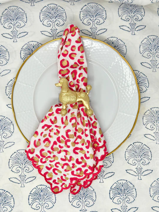 Poodle Napkin Ring - Set of 4