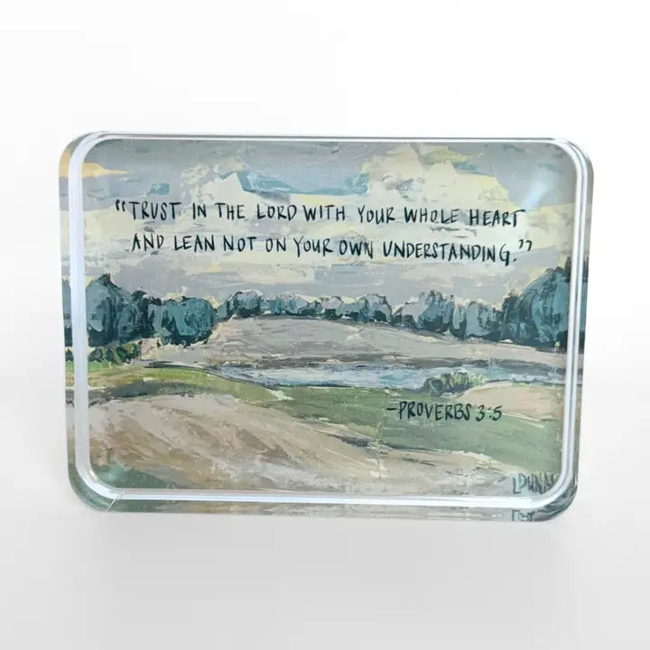 Proverbs 3:5 Acrylic Scripture Block