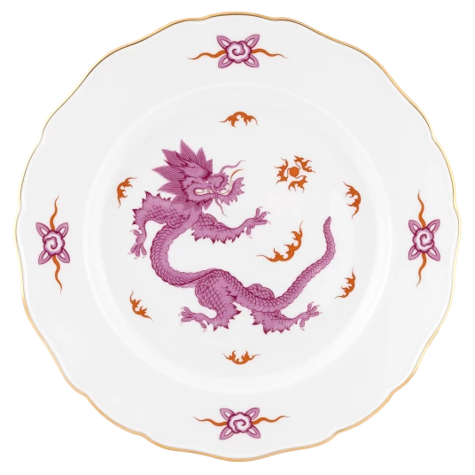 Ming Dragon Purple Dessert Plate