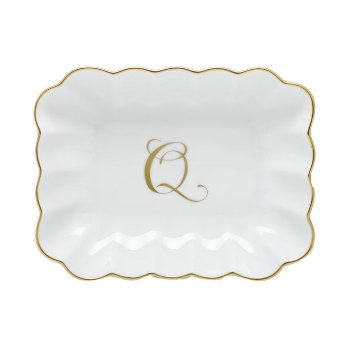 Oblong Dish with Monogram