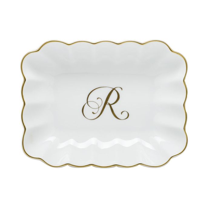 Oblong Dish with Monogram
