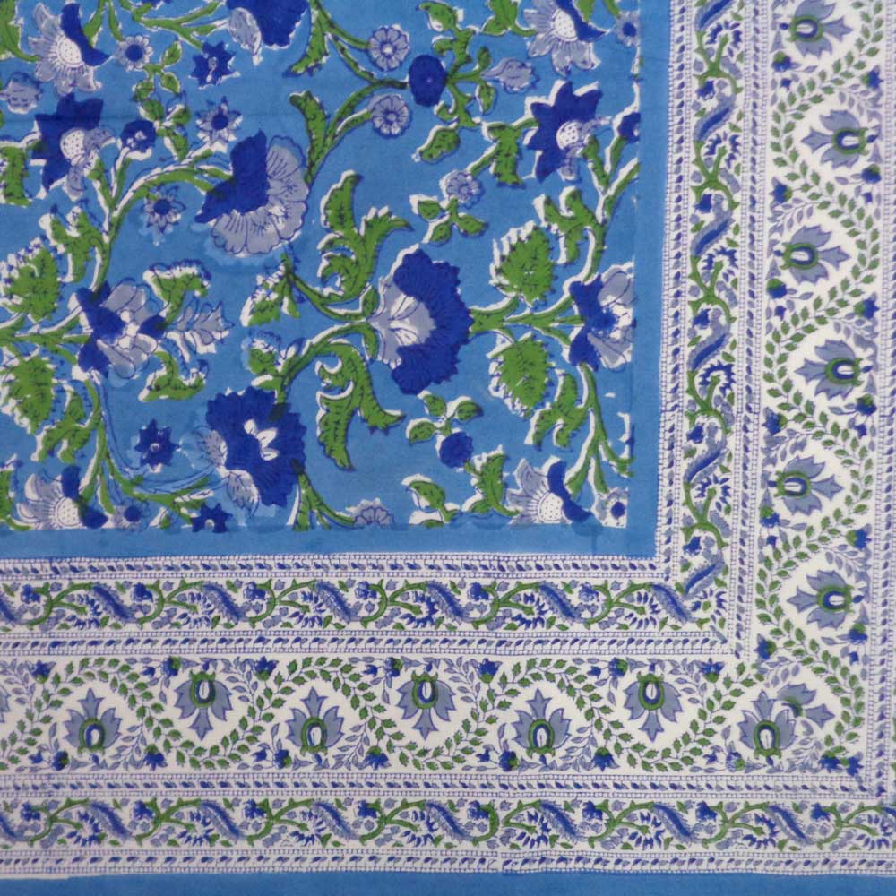 Indian Block Print Tablecloth 180x270cm (8-10 seater)