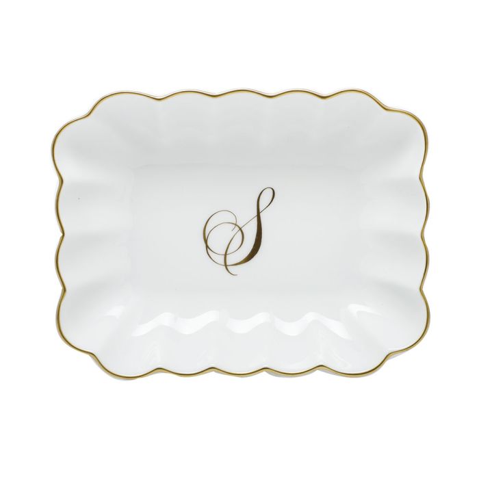 Oblong Dish with Monogram