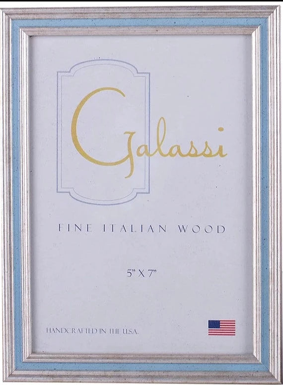 Silver W/light Blue Channel 5x5