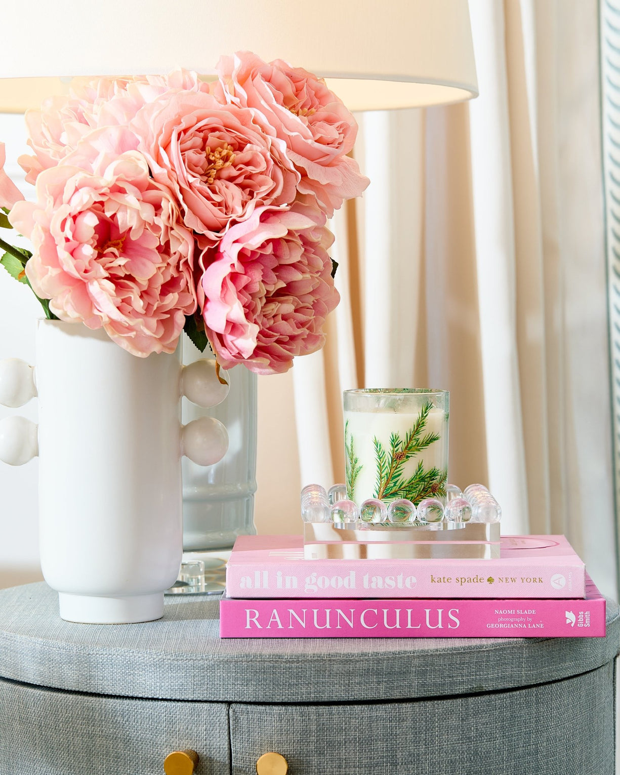 Small Bubble Lucite Bottle Coaster Tray