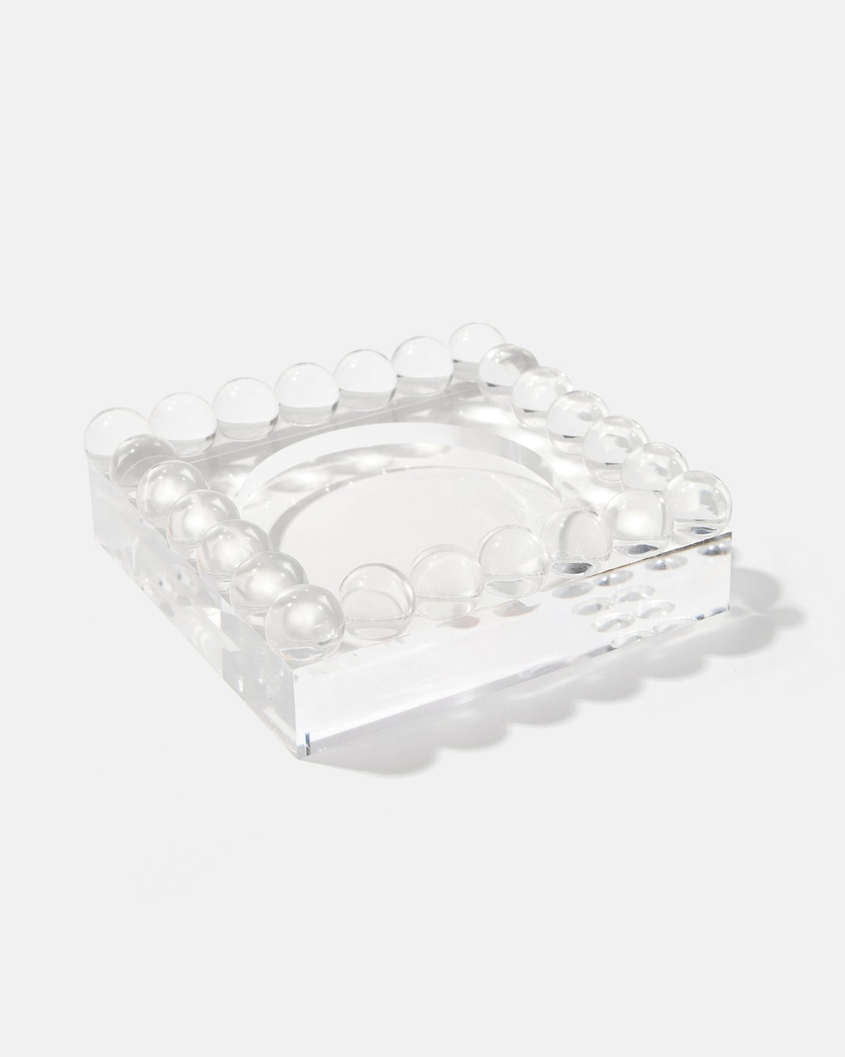 Small Bubble Lucite Bottle Coaster Tray
