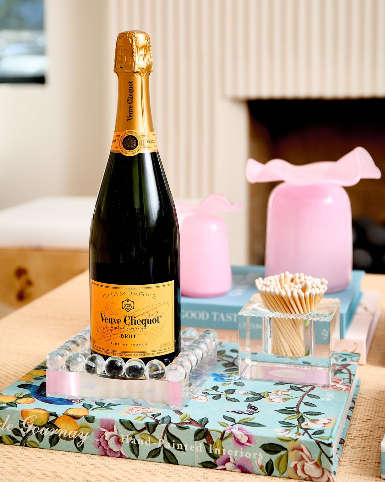 Small Bubble Lucite Bottle Coaster Tray