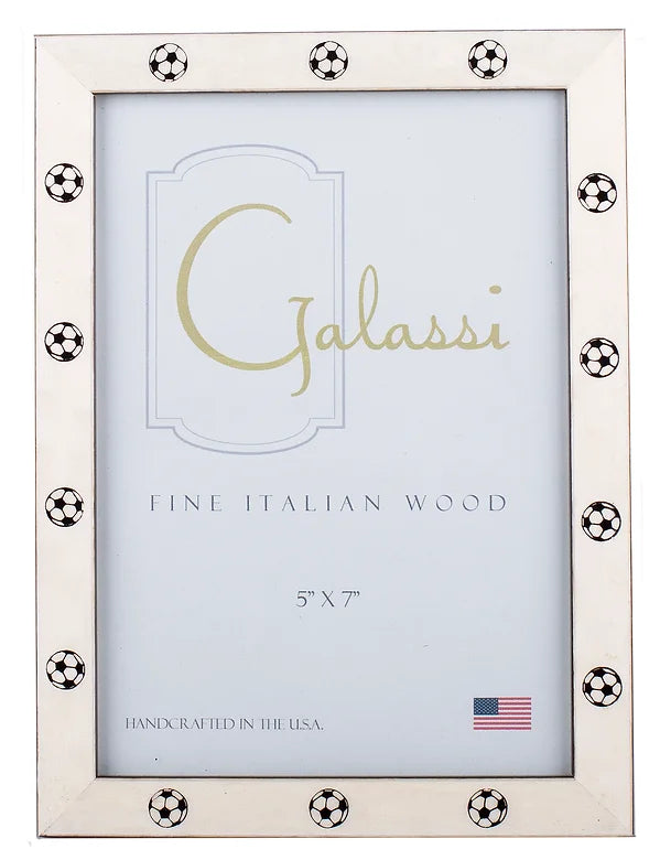 White Burl W/Soccer Ball 4x6