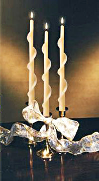 Candles Beeswax Spiral Ivory 12"