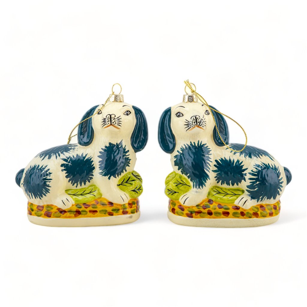 Staffordshire Bunny Ornament - PAIR
