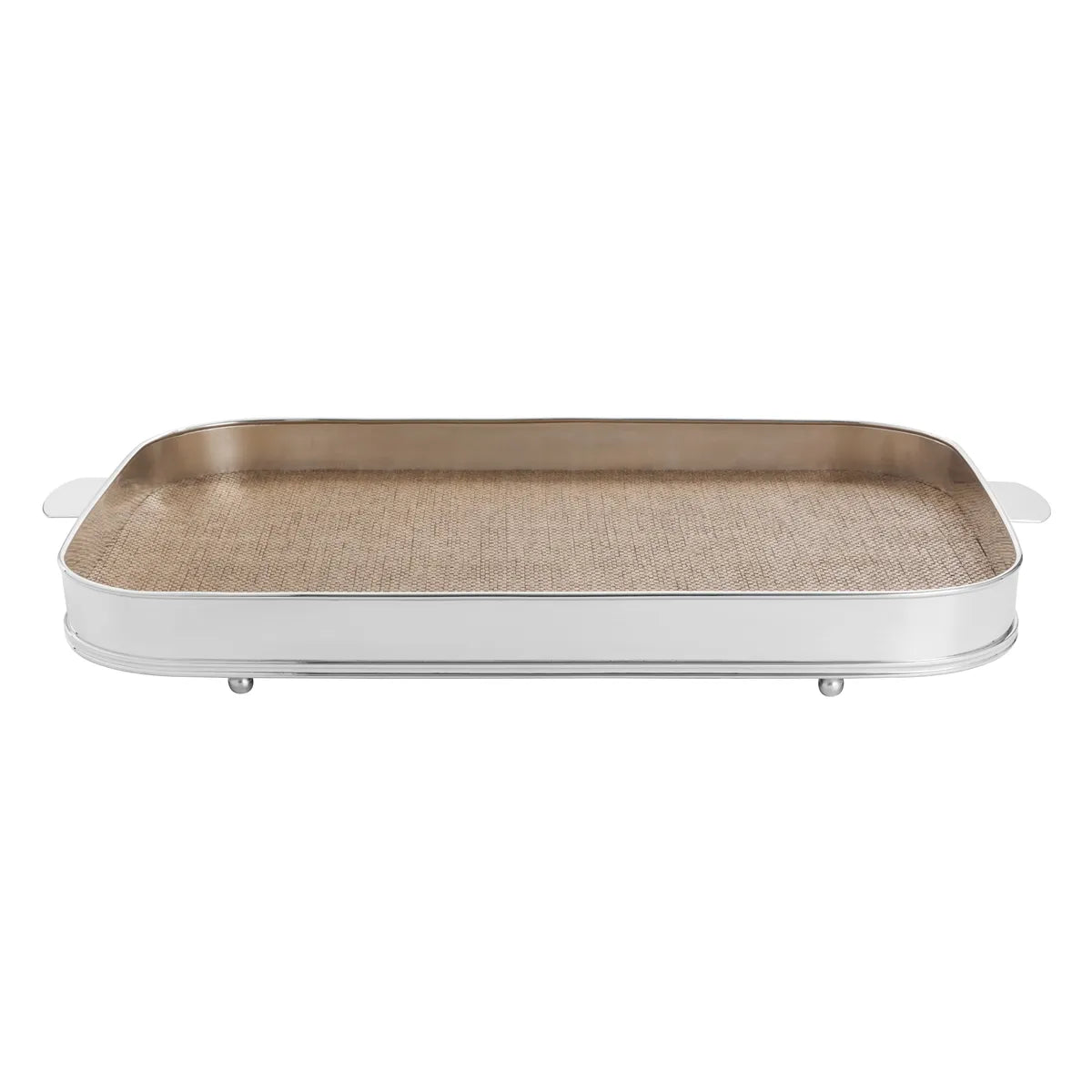 Oblong Gallery Tray With Straw Bottom