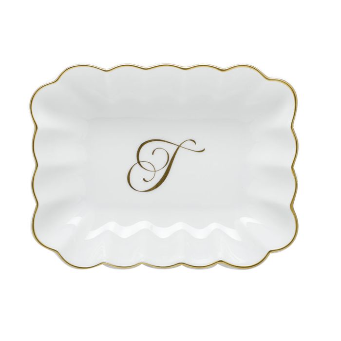 Oblong Dish with Monogram