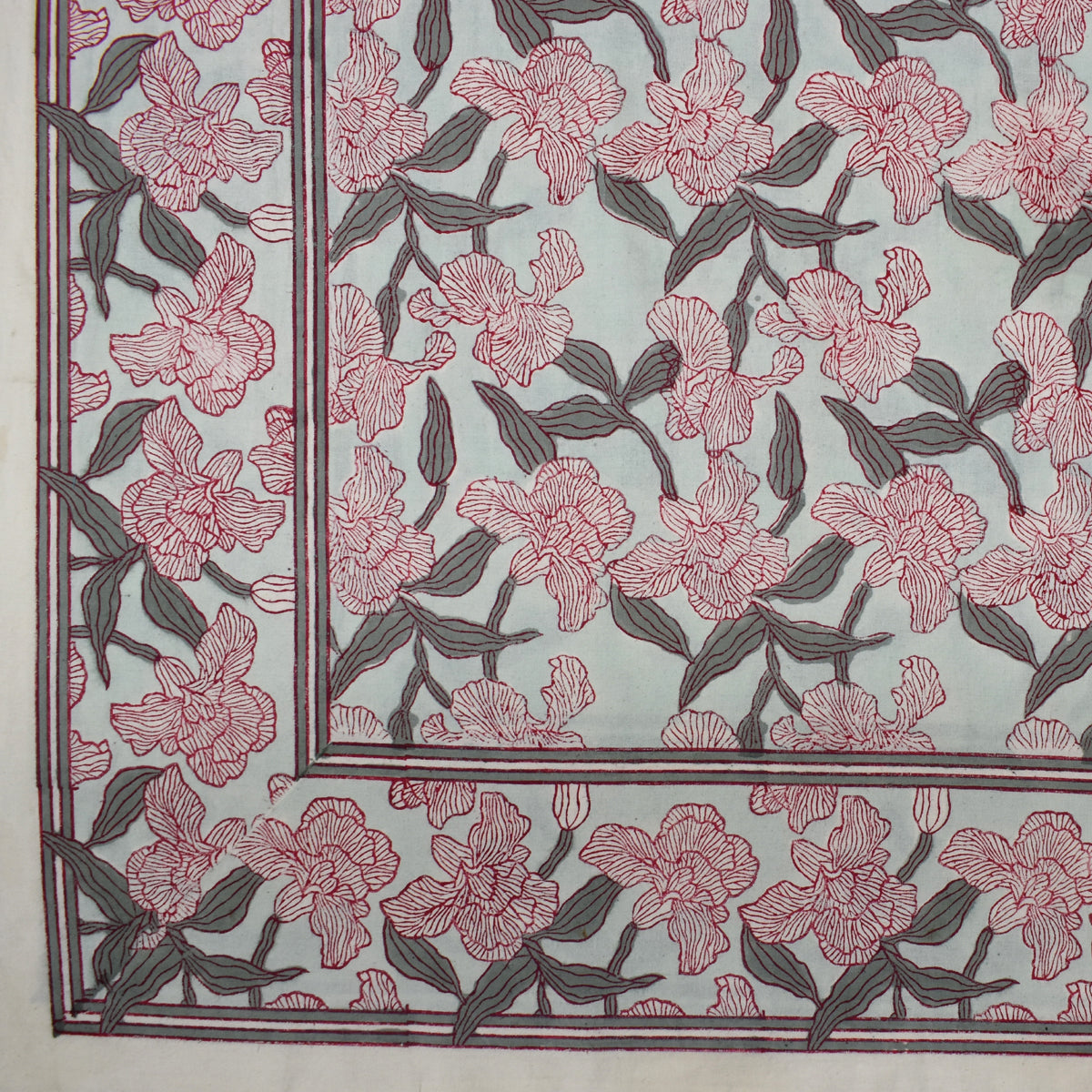 Indian Block Print Tablecloth 180x340cm (10-12 seater)