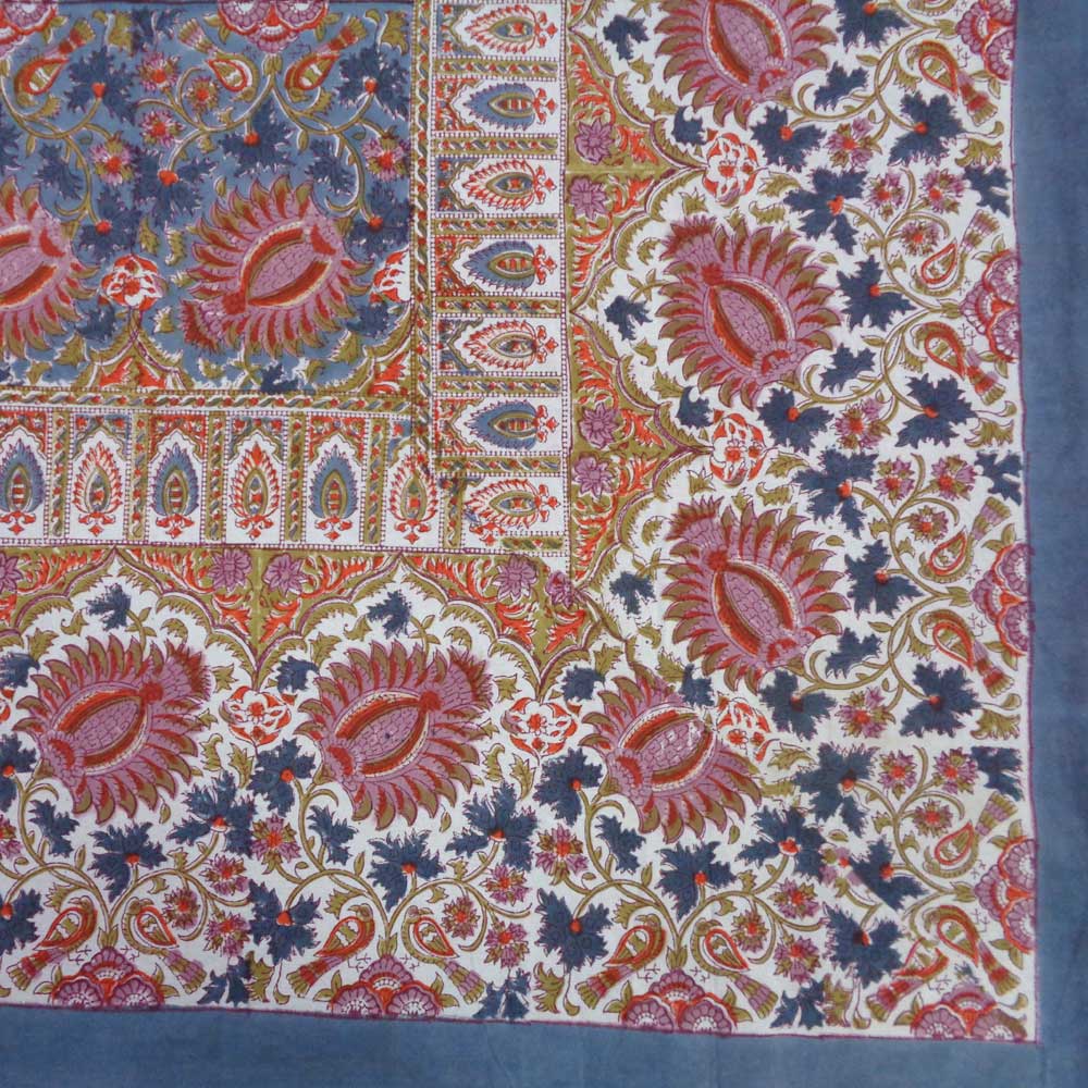 Indian Block Print Tablecloth 150x220cm (4-6 seater)