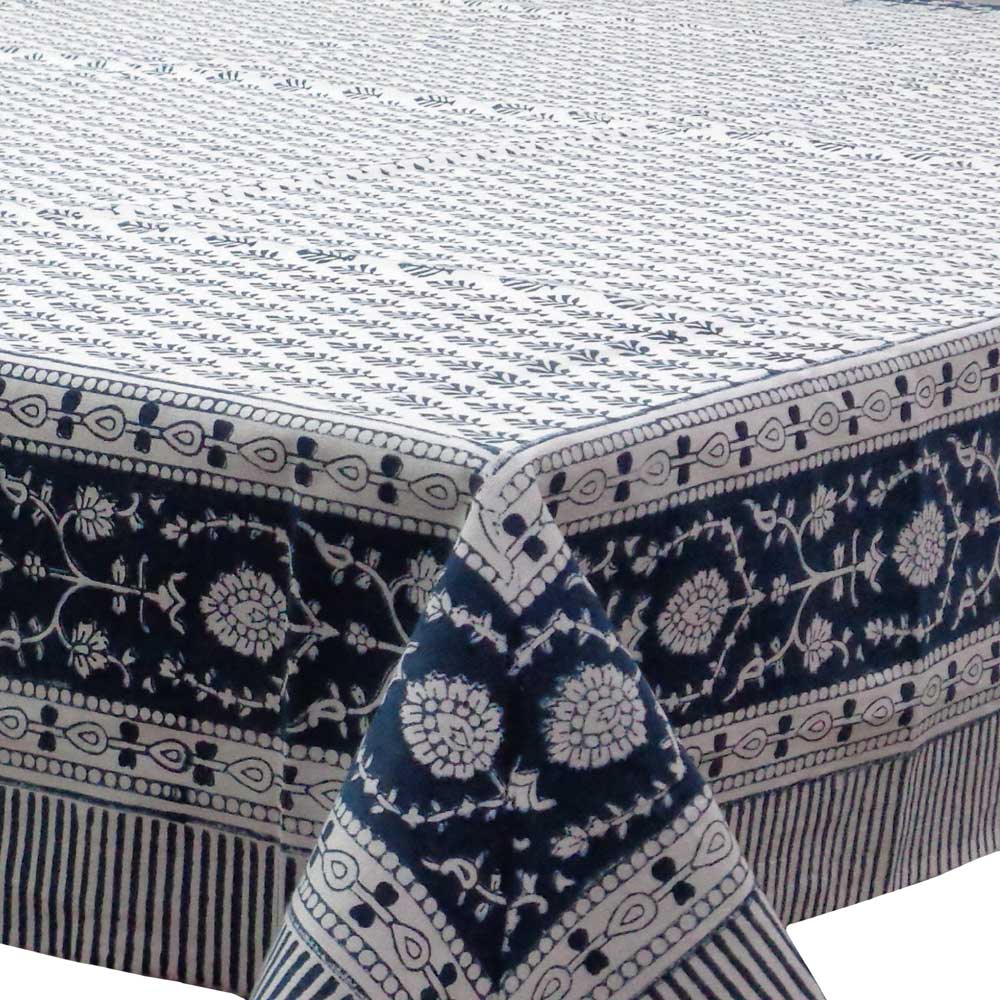Indian Block Print Tablecloth 150x220cm (4-6 seater)