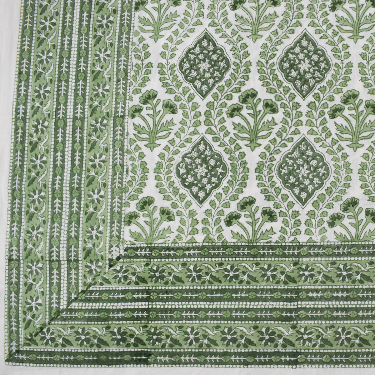 Indian Block Print Tablecloth 180x270cm (8-10 seater)