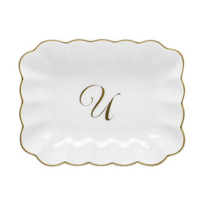 Oblong Dish with Monogram