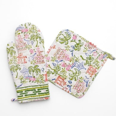 Block Print Oven Mitt Sets