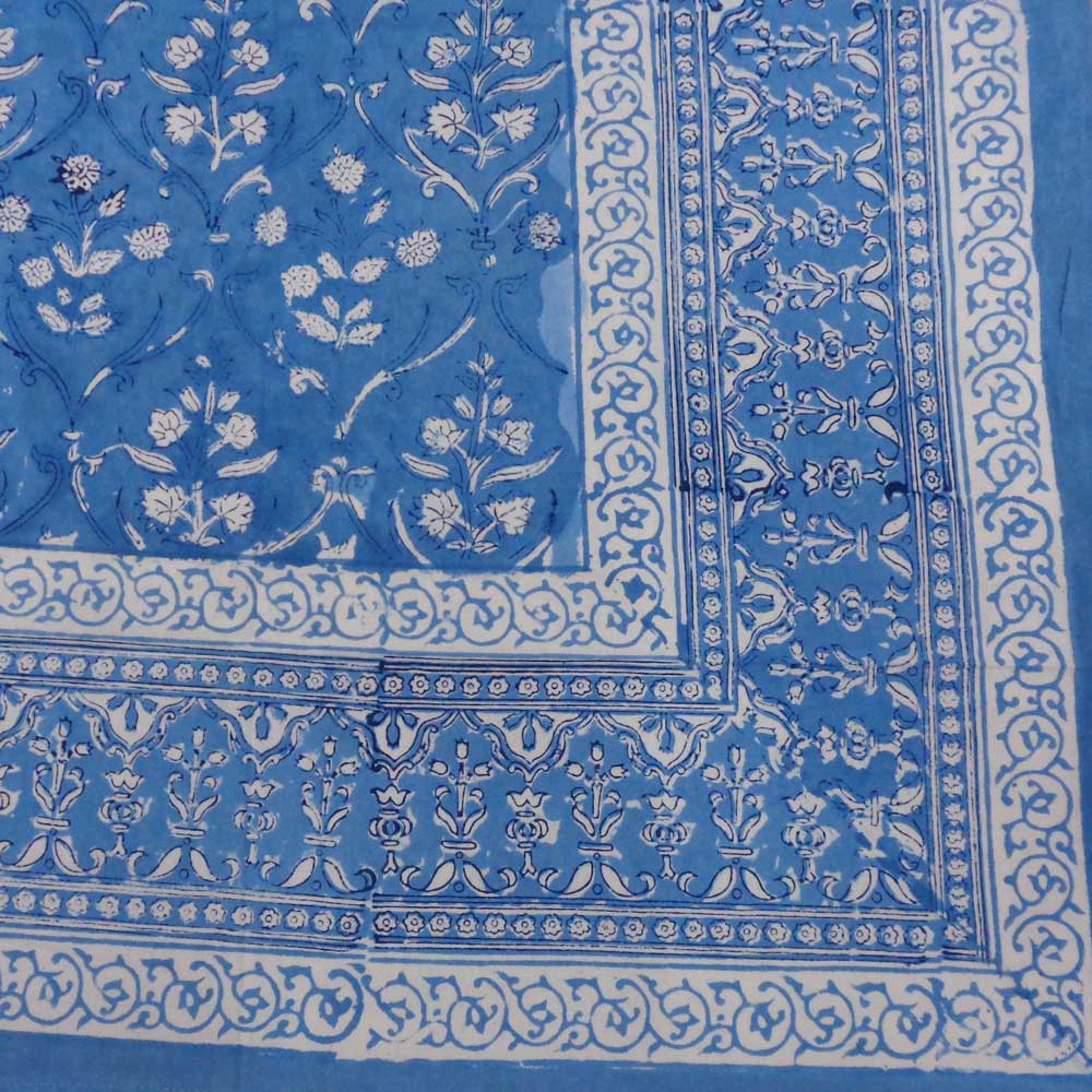 Indian Block Print Tablecloth 180x270cm (8-10 seater)