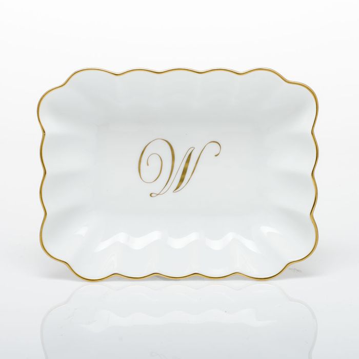 Oblong Dish with Monogram