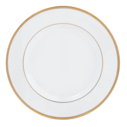Signature Gold Rim Salad Plate Ultra White - No Monogram