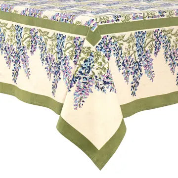 Wisteria Blue and Green Tablecloth