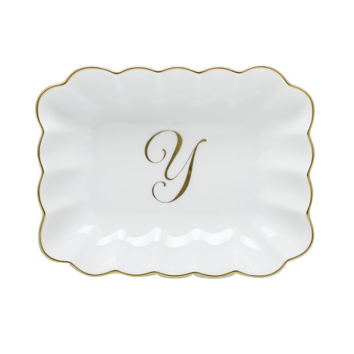 Oblong Dish with Monogram