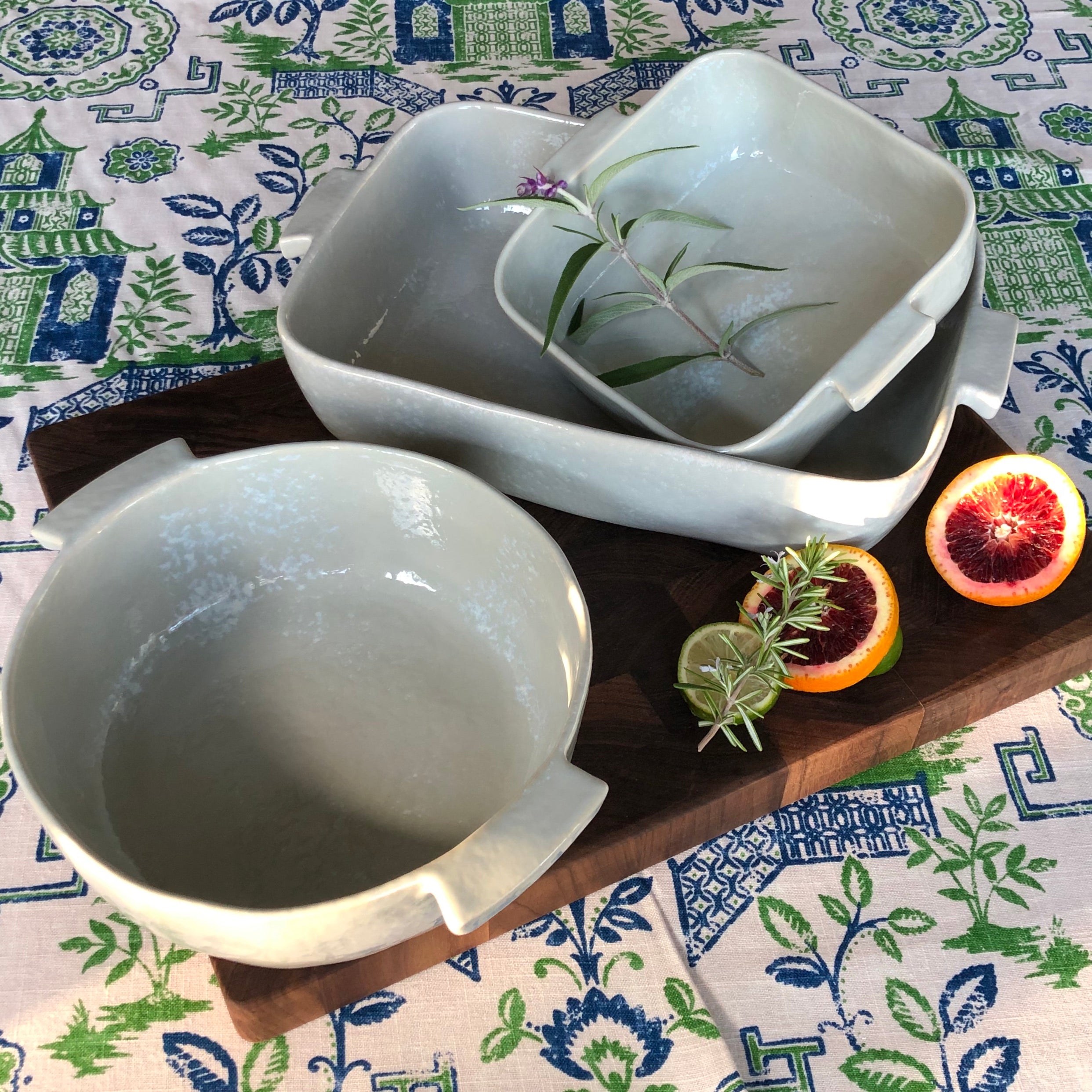 Cozina Rectangular Baker-Gray