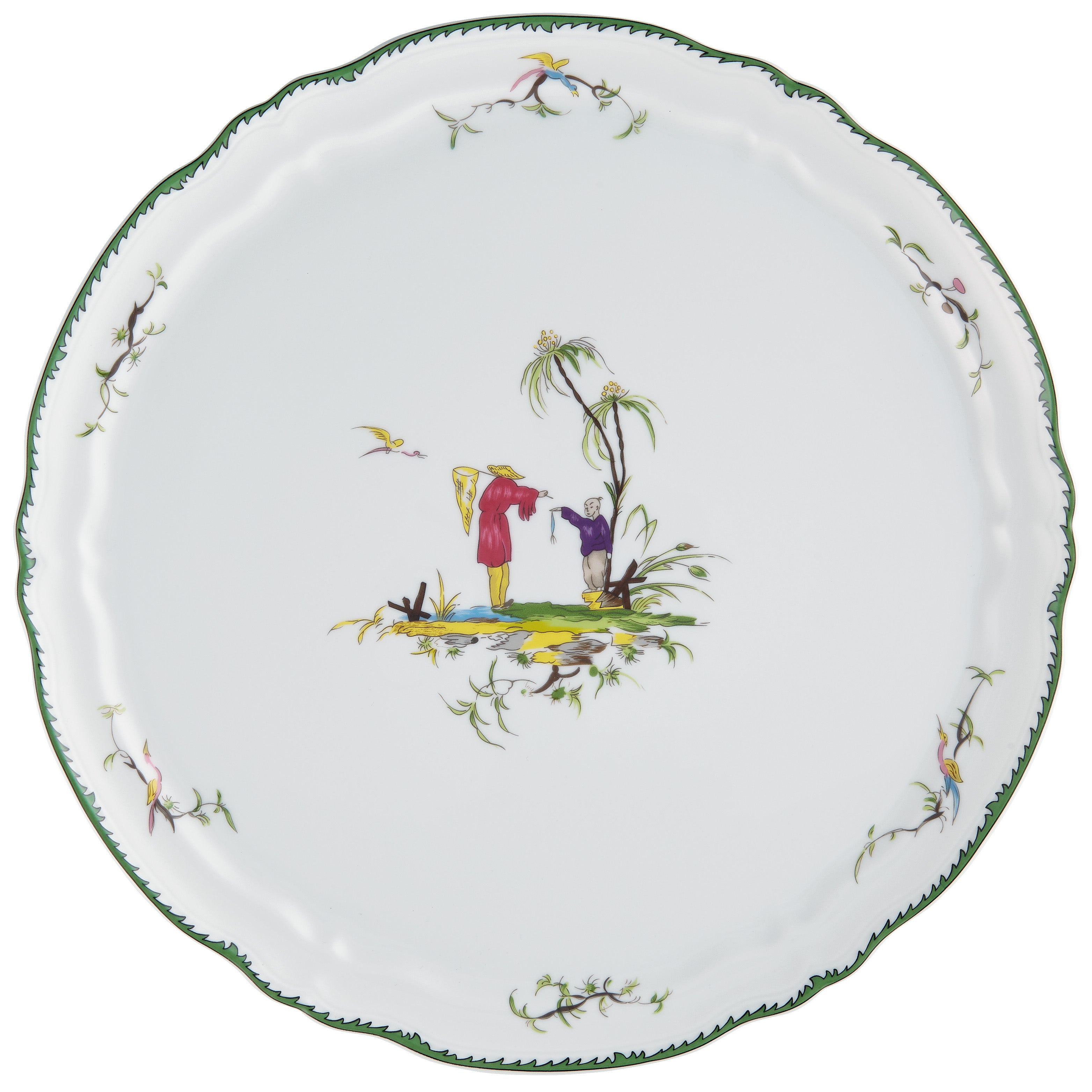 Longjiang - Round Flat Cake Plate D-12.2 in