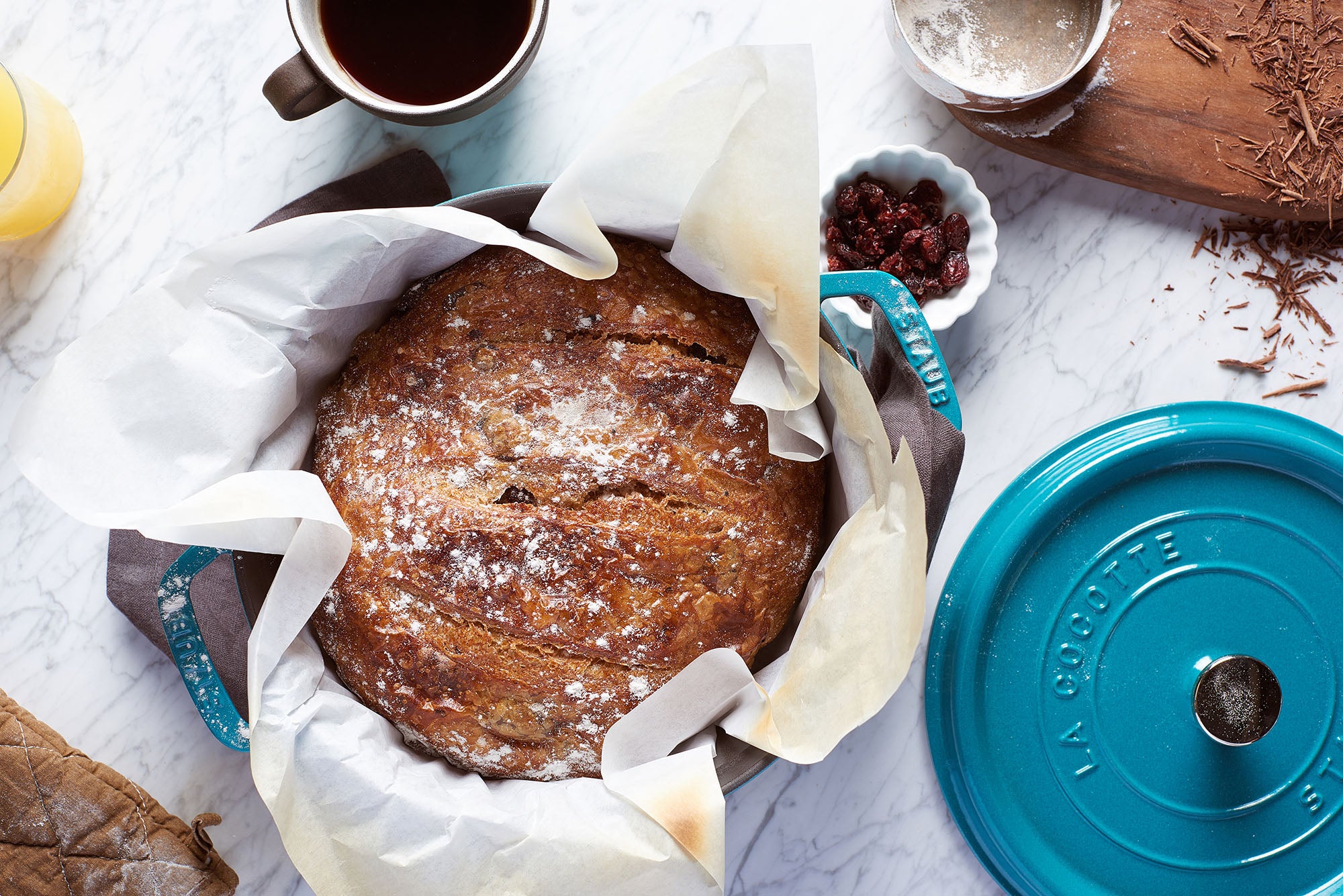 Staub Cast Iron 4-qt Round Cocotte - Turquoise